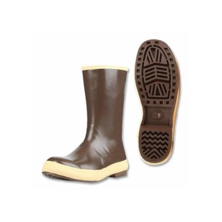 Servus Neoprene Dipped Safety Footwear, Plain Toe, Size 8, 12 in H, Copper/Tan with Chevron Sole 922-22115-080