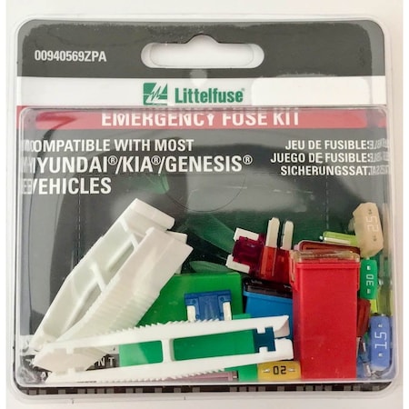Littelfuse OE Replacement Emergency Fuse Kit For Use With Most Hyundai Kia And Genesis Vehicles 00940569ZPA