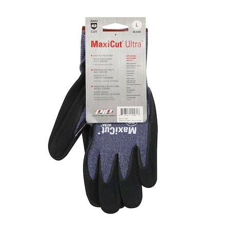 Atg Seamless Knit A3 Engineered Yarn Glove w/Premium Nitrile Coated MicroFoam Grip on Palm & Fing, 12PK 9453
