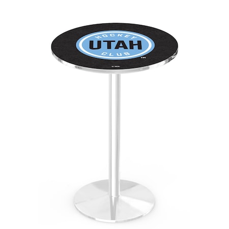 Holland Bar Stool Co Pub Table, 30 in L, 30 in W, 42 in H, Steel Top, Black L214