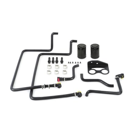 Hard Top Black Baffled Oil Catch Can Kit for 2015-2016 Ford F-150 EcoBoost 3.5L HA3845599