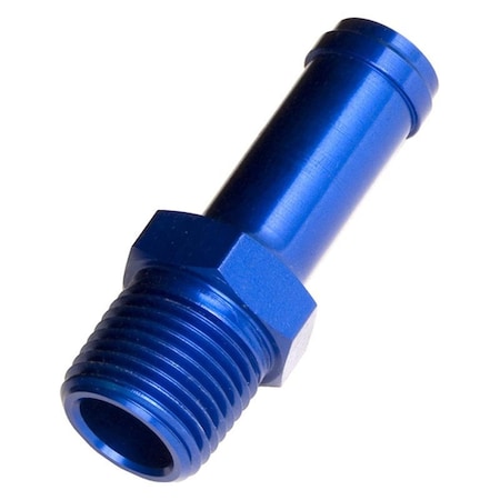 Pertrechos 16AN OD to 12 NPT Male Straight Hose Nipple - Blue PE1852286