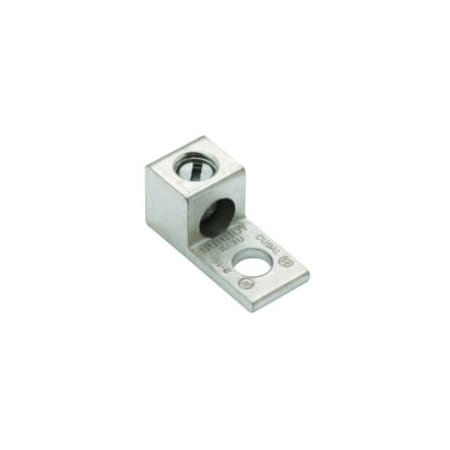 Burndy Aluminum Universal Terminal, 1 Hole, 500-1000 kcmil, 5/8 in Stud, 1 Screw, Al/Cu Rated, Tin Plated. KA44U
