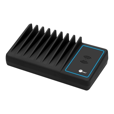 Siig 10 Port USB AC & Wireless Charging Station with Ambient Light Deck SI485790