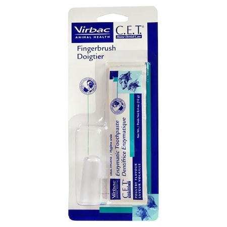 Virbac CET Fingerbrush with Paste 1 brush, 12gm paste Feline 001818