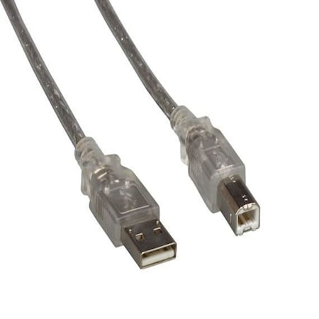 Sanoxy 15ft USB2.0 A Male to B Male Cable, Clear SNX-CBL-LDR-U2102-C115