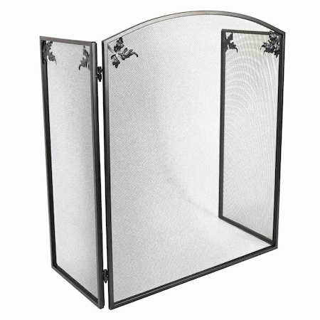 Lavish Home Fireplace Screen 3 Panel Fireplace Gate with Protective Mesh for Wood-Burning Fire Place 80-FPSR-10