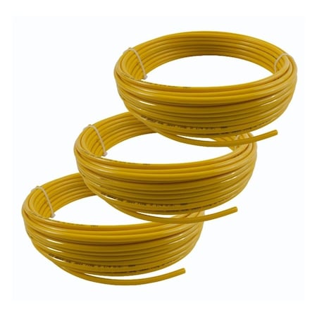 Mytee Products 100 Feet DOT Compliant Air Brake Tubing 1/2in, 1/4in and 3/8in - Yellow 100MP-ABT-07121438-KIT