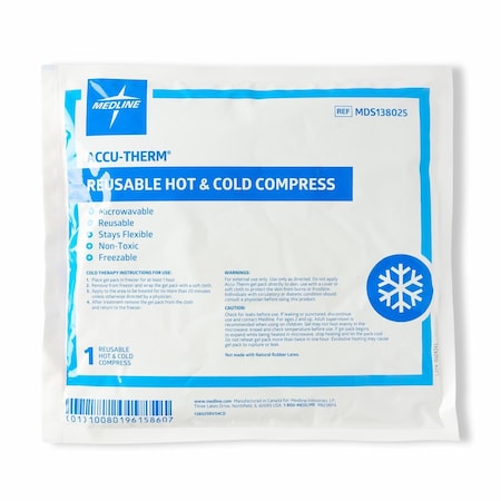 Medline Accu-Therm Reusable Hot/Cold Gel Pack, 10.5in X 11.5in MDS138025H