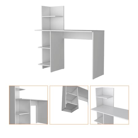 Homeroots 47" White Computer Desk 553551