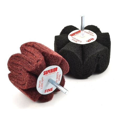 Superior Abrasives SEAMLESS SATIN MOUNTED WHEEL HEAVY DUTY AO 4 X 2 X 1/4 VFN A010161