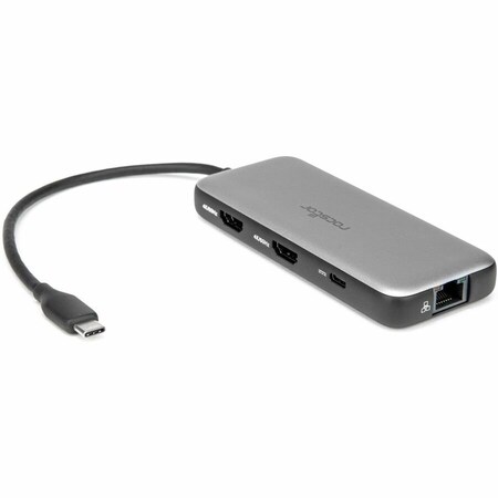 Rocstor USB-C DUAL HDMI DISPLAY PORTABLE DOCK MULTIPORT WITH DP 1.4 ALT MODE - 2X HDMI 4 Y10P030-S1