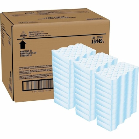 Mr. Clean Scrubber Sponge, Foam Scouring Pad, 4 5/8 in Length, 2 3/8 in Width, 7/8 in Height, White, 30 PK 16449