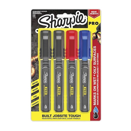 Sharpe Manufacturing Sharpie  Pro Permanent Marker, Fine Point - Assorted Color 2018324