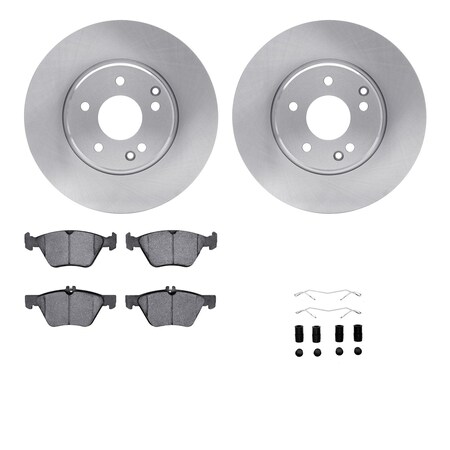Dynamic Friction Co DFC Rotors with EURO 5000 Ceramic Brake Pads includes Hardware 6612-63273