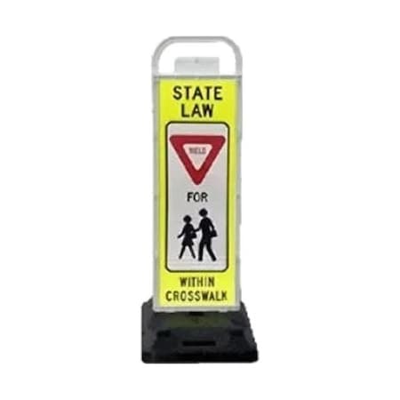Eastern Metal Signs And Safety Vertical Panel Kit, Yellow, Polyethylene VP-6536-YIELD-FB-SZ