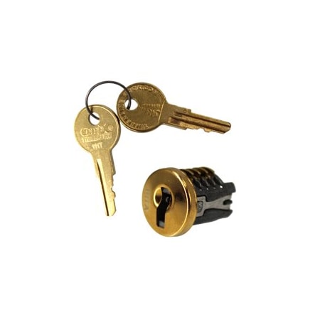 Compx Security Products Timberline Lock Plug Polished Brass C500LP-KD-3
