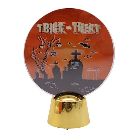 Santas Forest LED Luminous Acrylic Plate, Orange, B/O, 4.5 in 99932