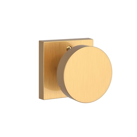 Baldwin Half Dummy Contemporary Knob and Contemporary Square Rose Lifetime Satin Brass Finish HDCONCSR044