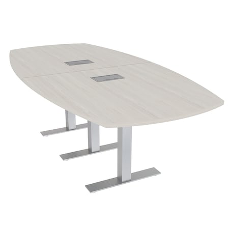 Skutchi Designs Arc Boat Conference Table With Power, 48 in W, 96 in L HAR-ABOT-48X96-T-K458-ESIL