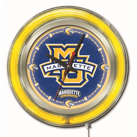 Holland Bar Stool Co Marquette University Double Neon 15" Clock Clk15Mrqtte