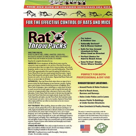 Ratx Pellet Throw Pack Rat And Mouse Killer, 6PK 620103
