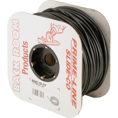 Prime-Line 0.175''Dia.x500 ' L. Black Vinyl Screen Retainer Spline P7580