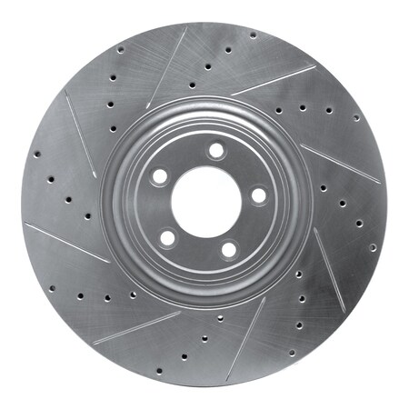 Dynamic Friction Co DFC Brake Rotor - Drilled and Slotted - Silver 631-20026L