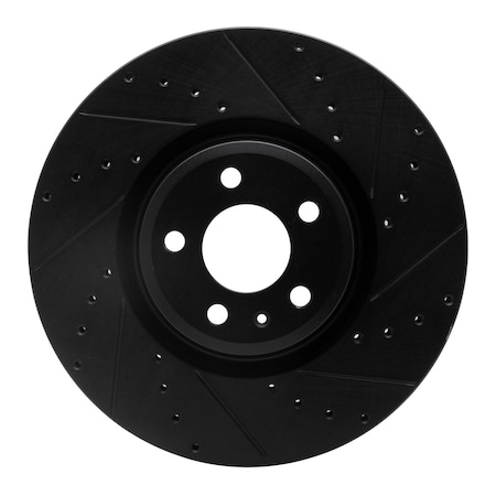 Dynamic Friction Co DFC Brake Rotor - Drilled and Slotted - Black 633-73083R