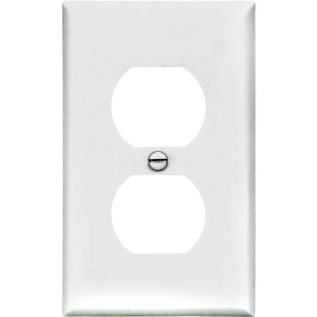 Eaton Wiring Devices Wallplate, 4-1/2 in L, 2-3/4 in W, 1 -Gang, Nylon, White, High-Gloss, Flush Mounting BP5132W