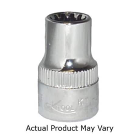 K-Tool International K Tool International 0.37 in. Drive Chrome Spline Socket, 0.31 in. KTI-20210
