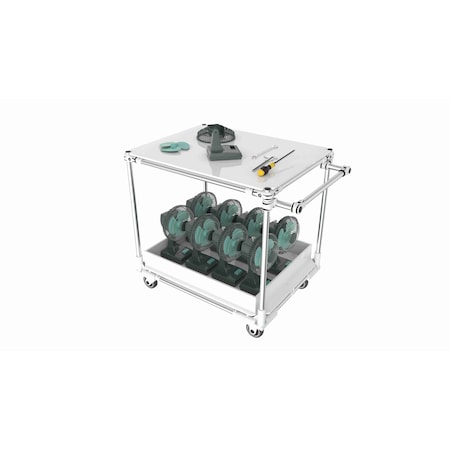 Trilogiq 2-Level Compartment Cart With Horizontal Hand Bar. 49B-9