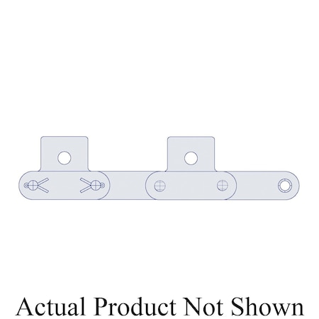 Hkk Chain HKK Double Pitch Riv Standard Conveyor w/SA-1 Att Every 2nd P on Pin Link, 1.25P, .4 Dia x 3/8 W DC050RSA1E2P