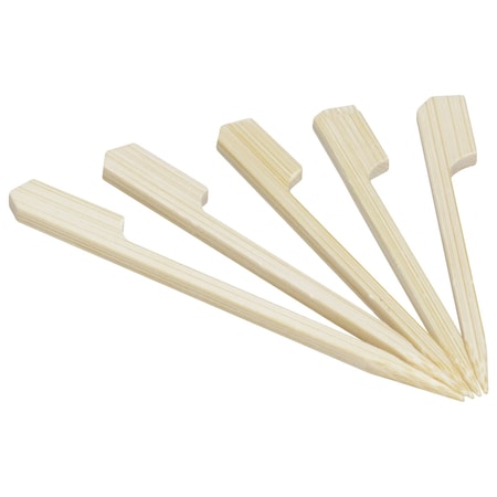 Verterra 4" Bamboo Paddle Pick, 50 bags / 100 per bag, 5000PK VT-PK-04