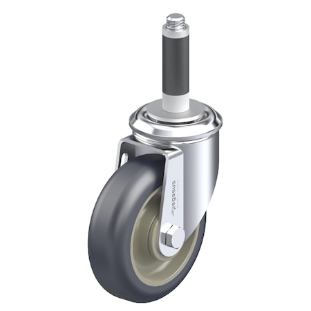 Pegasus Caster, Swivl Stem, Gray Urethane, 250 lb. P12S-UP035D-SX1
