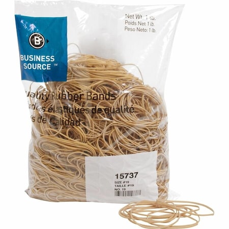 Business Source Rubber Band, Beige, Rubber, PK1250 BSN15737