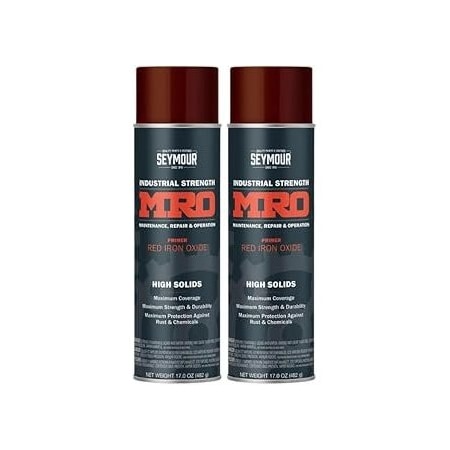 Seymour Midwest MRO Industrial Primer, Red Oxide, 17 oz., 2PK 6201407-2