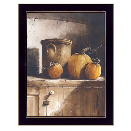 Homeroots Crocks and Pumpkins 2 Black Framed Print Wall Art 407404