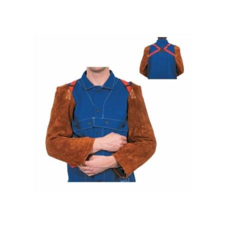 Best Welds Leather Sleeves, 23 in L, Snaps Closure, One Size Fits Most, Golden Brown 902-Q-12