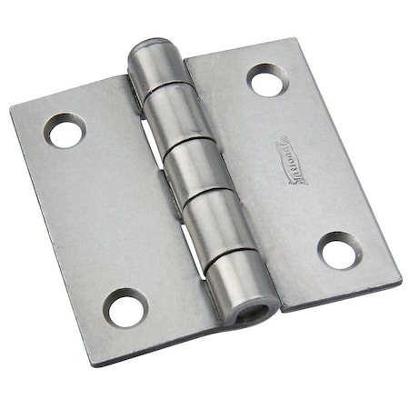 National Hardware Broad Hinge, 2 in W Frame Leaf, 0.077 in Thick Frame Leaf, Cold Rolled Steel, Steel, 38 lb N139-659