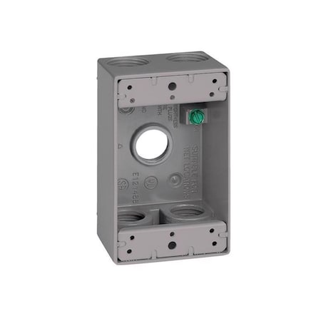Sigma Engineered Solutions New Work 18.3 cu in Rectangle Metallic 1 gang Weatherproof Box Gray 14253-5