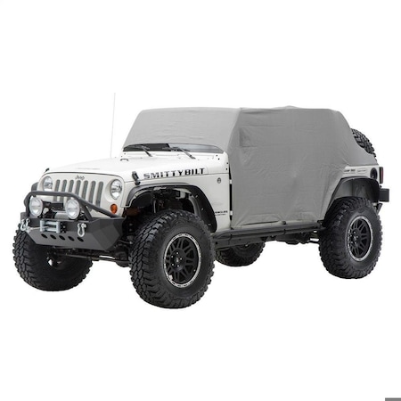 Smittybilt 0718 WRANGLER JK 4DR WATERRESISTANT CAB COVER W/DOOR FLAPS; GRAY 1069