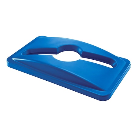 Crusader CTH Thin Recycling Container Mixed Recycle Lid, Blue, Polypropylene CTH-LMXBL