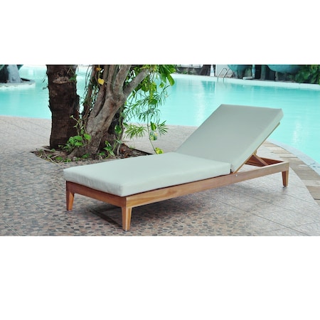 Panama Jack Outdoor Panama Jack Bali Teak Chaise Lounge with Cushion PJO-3601-NAT-CL-CUSH