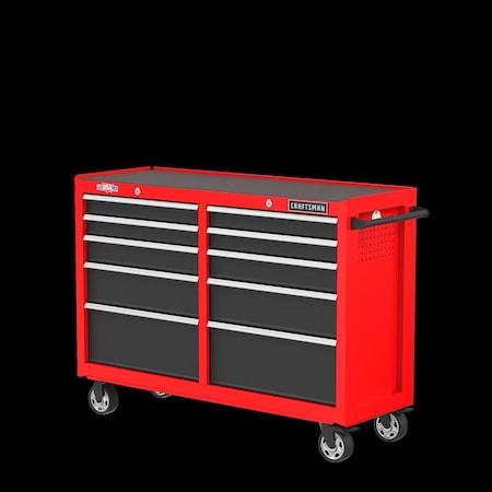 Craftsman S2000 Tool Cabinet, 10 Drawer, Red, 52 in W x 18 in D x 37-1/2 in H CMST352102RB