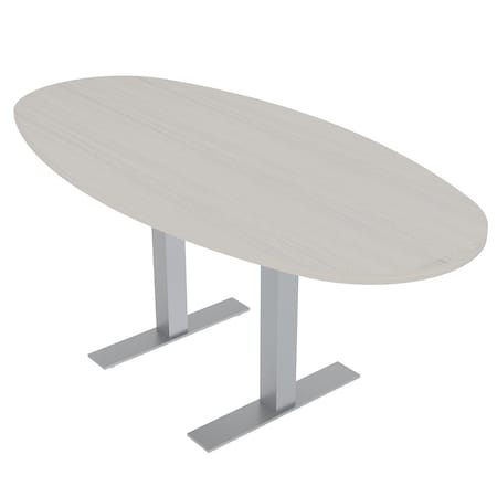 Skutchi Designs 6 Person Conference Table With Power Unit | 6' Boval Table | Harmony Series HAR-BOVL-36X72-T-K458-NA