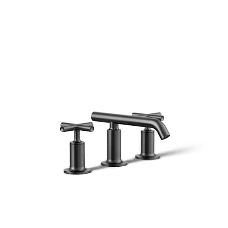 Kohler Purist Widespread bathroom sink faucet with Cross handles, 1.2 gpm 14410-3-BGP