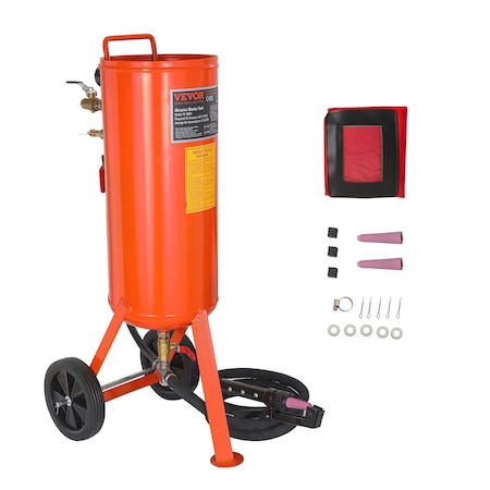Vevor 10 Gallon Heavy-Duty Sand Blaster 60-110 PSI with 2 Nozzles & 7.5ft Hose FF-Q904