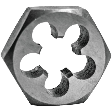 Century Drill & Tool 7/16-14 National Coarse 1'' Across Flats Fractional Hexagon Die 96207