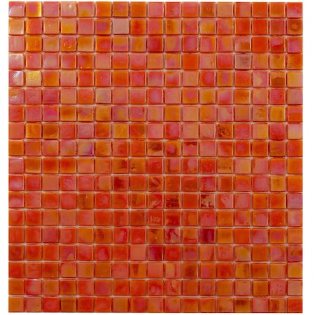 Apollo Tile Skosh 11.6 in. x 11.6 in. Glossy Fire Orange Glass Mosaic Wall and Floor Tile 18.69 sqft/case, 20PK APLNB88OR806A